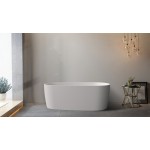 Vista Super Slim Edge Egg Shape Matt White Freestanding Bathtub 1700 Vista Super Slim Edge Egg Shape Matt White Freestanding Bathtub 1700